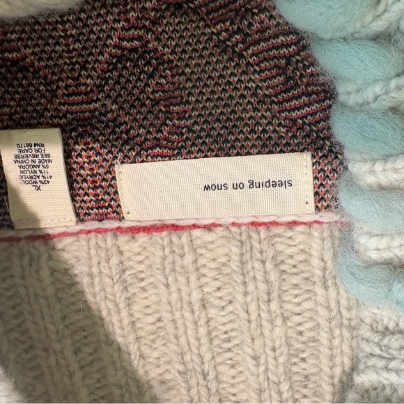 Anthropologie Sleeping On Snow Multicolor Cowl Neck Sweater - Picture 6 of 6